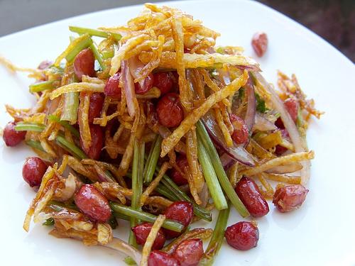 三丝爆豆的做法