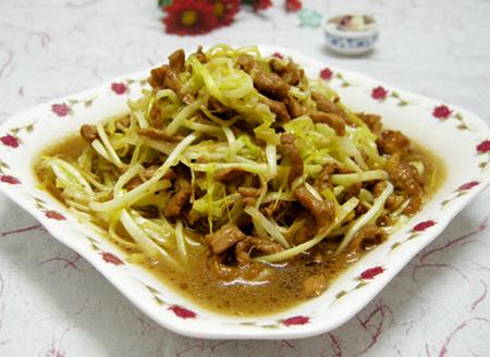 韭黄炒肉丝的做法