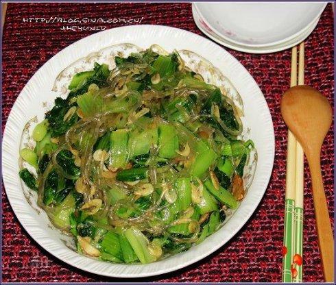 虾皮炒小白菜的做法