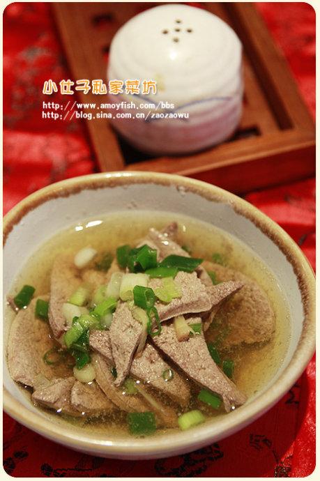 葱花猪肝汤的做法