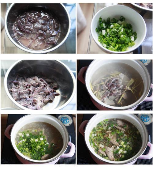 葱花猪肝汤的做法