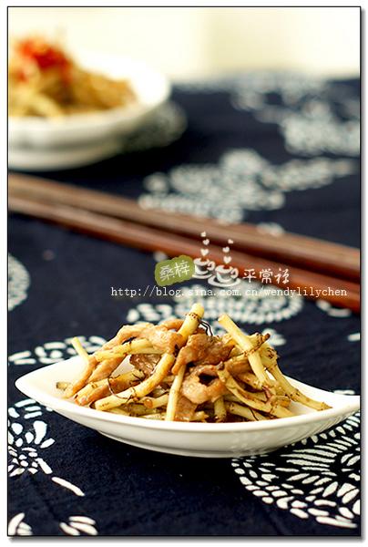 折耳根炒肉丝的做法