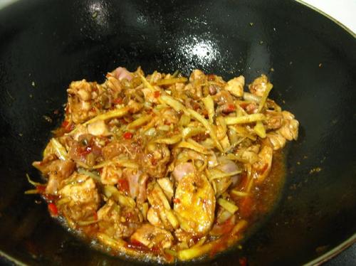 子姜炒兔肉的做法