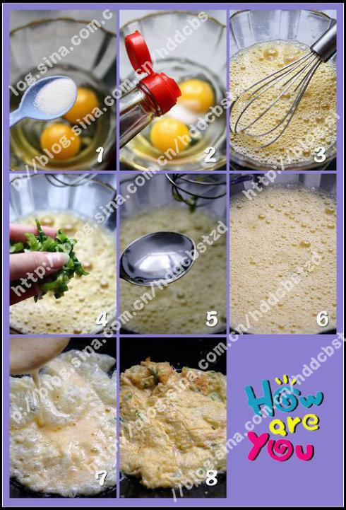 葱炒鸡蛋的做法