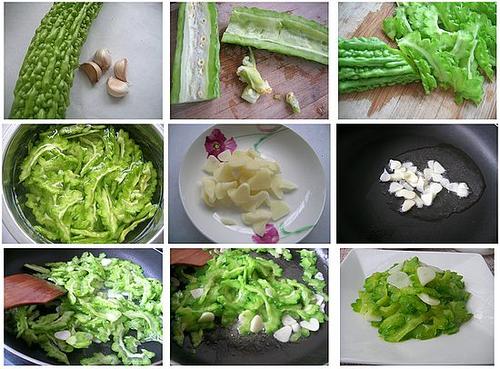 蒜炒苦瓜的做法