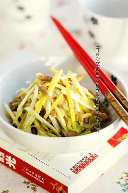 肉丝炒韭黄的做法