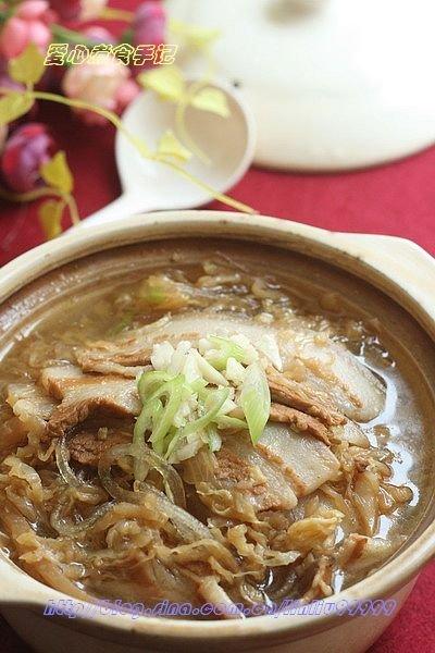 五花肉酸菜炖粉条的做法