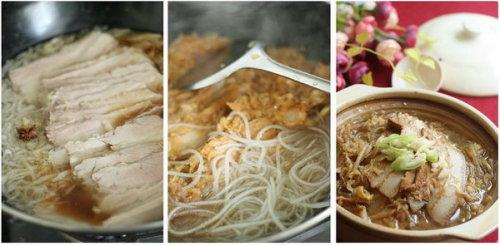 五花肉酸菜炖粉条的做法
