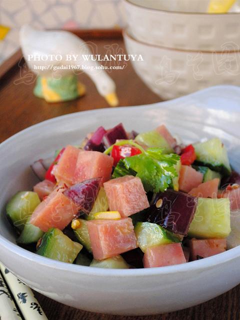 凉拌火腿黄瓜的做法