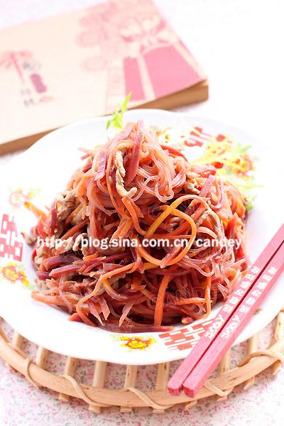 胡萝卜温拌菜的做法