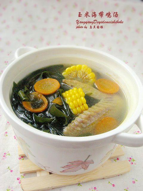 玉米海带鸡汤的做法