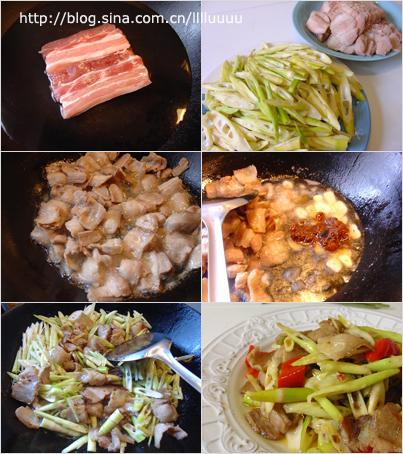 笋尖回锅肉的做法