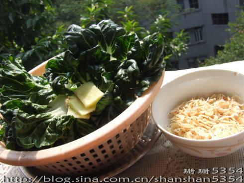 虾皮炖小白菜的做法