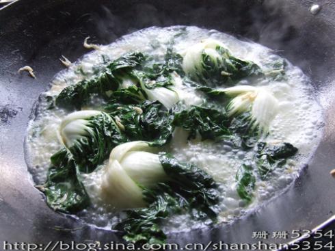 虾皮炖小白菜的做法