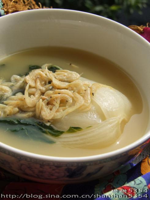 虾皮炖小白菜的做法