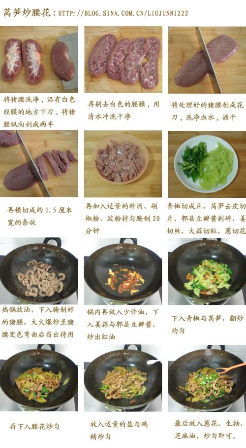 莴笋炒腰花的做法