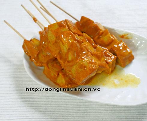 沙嗲菇粒串的做法