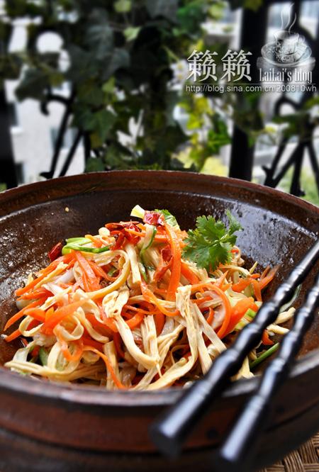 彩丝炝腐皮的做法