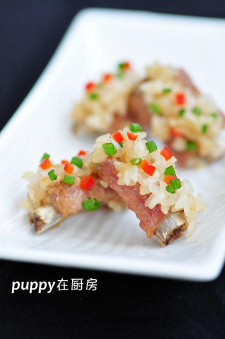 荷叶糯米蒸排骨的做法