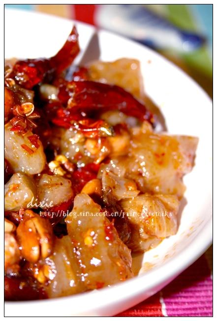 宫爆牛筋的做法