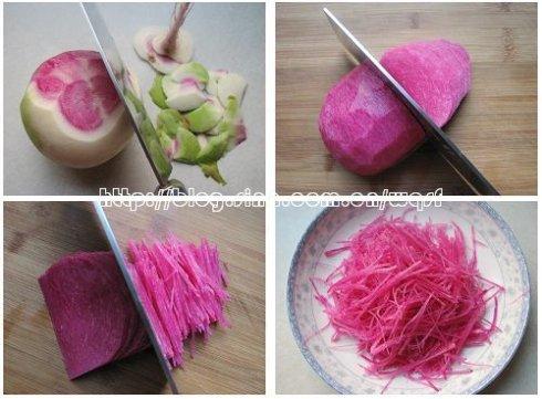 甜梨双丝的做法