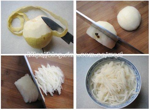 甜梨双丝的做法