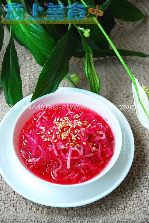 甜梨双丝的做法