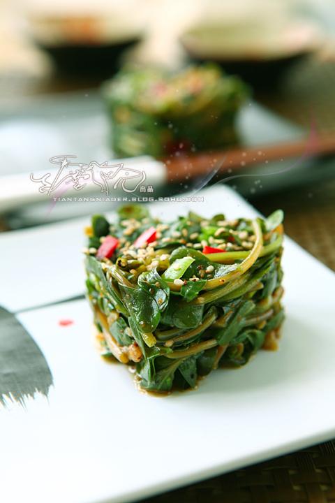 香拌马齿苋的的做法