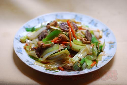 大葱炒鹅杂的做法