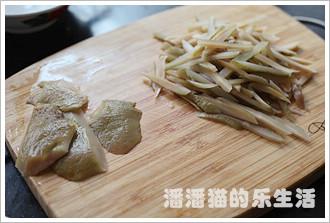 芥菜皮炒肉丝的做法