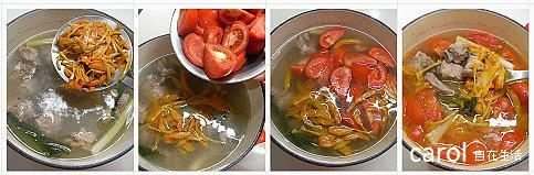 蕃茄金针排骨汤的做法