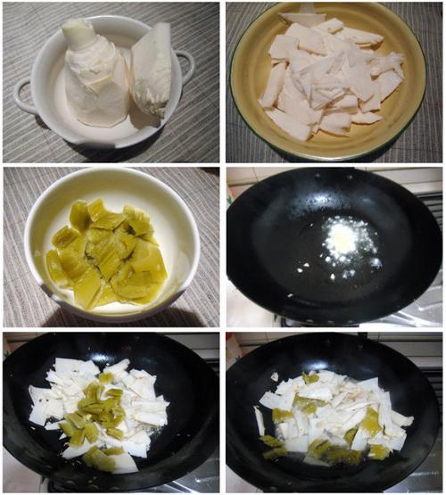 酸菜炒绿笋的做法