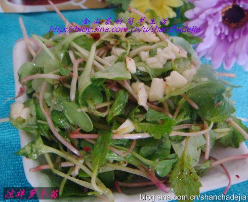 凉拌萝卜苗的做法