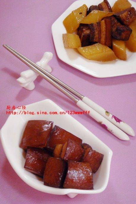 五花肉炖白萝卜的做法