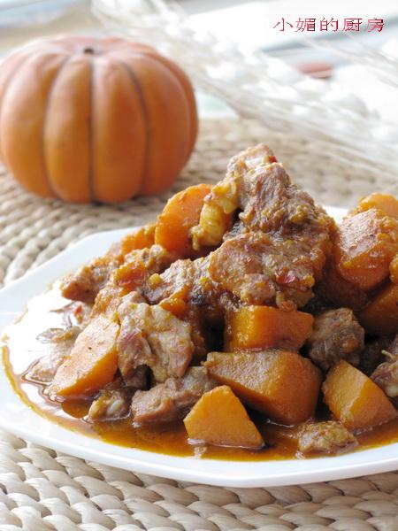 豉香南瓜焖排骨的做法
