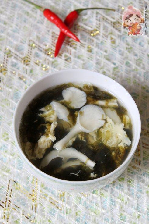 紫菜鲜菇蛋花汤的做法