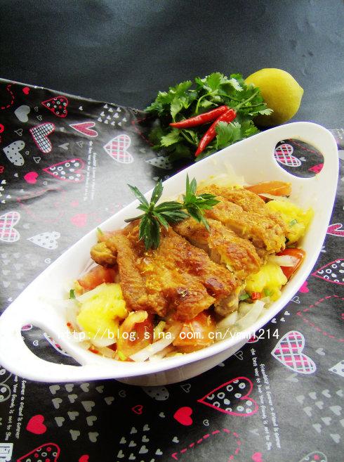 泰式凉拌脆皮鸡的做法