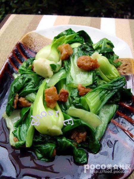 猪油渣炒青菜的做法