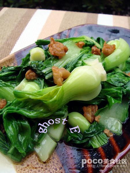 猪油渣炒青菜的做法