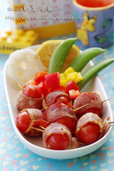 咖喱圣女果培根卷的做法