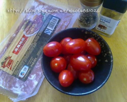 咖喱圣女果培根卷的做法