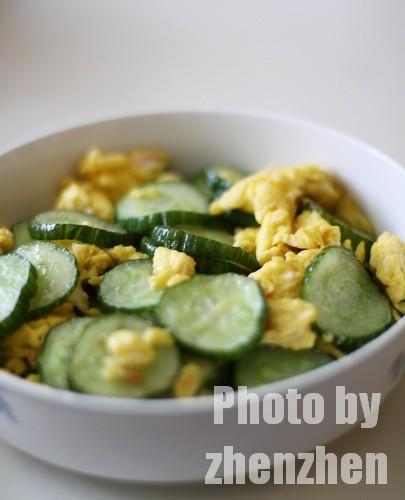 青瓜炒鸡蛋的做法