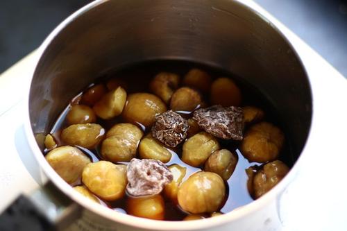 酸甜开胃话梅栗子的做法