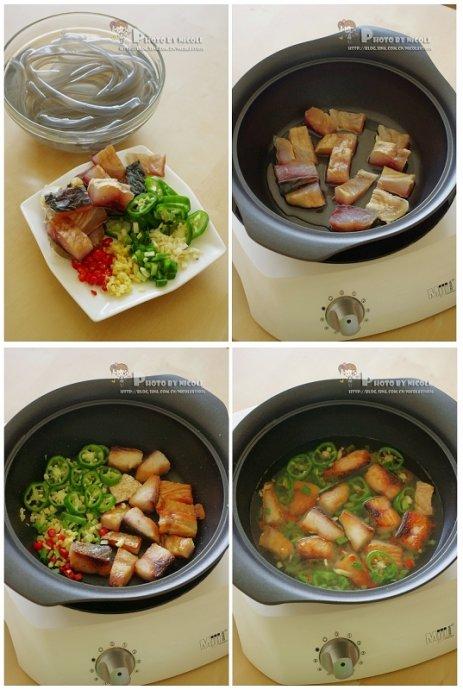 腊鱼炖粉条的做法