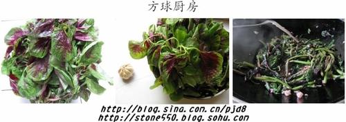 蒜蓉红汁苋菜的做法