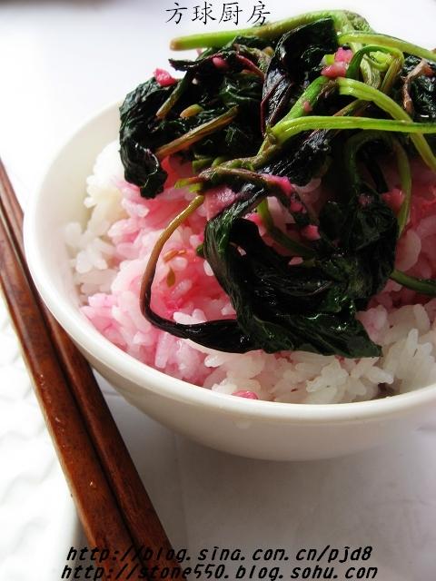蒜蓉红汁苋菜的做法