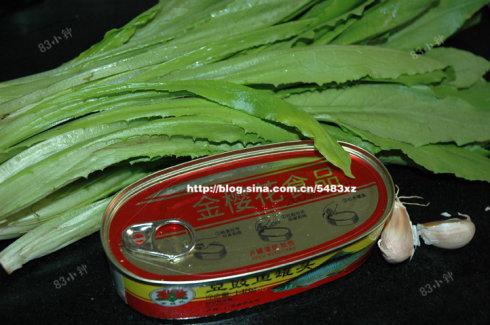 鲮鱼油麦菜的做法