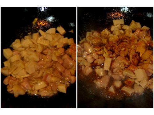 花生米竹笋鸡丁的做法