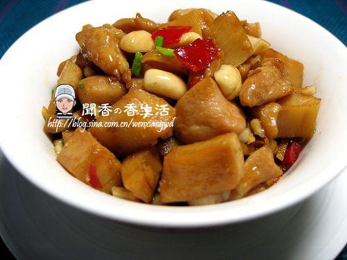 花生米竹笋鸡丁的做法