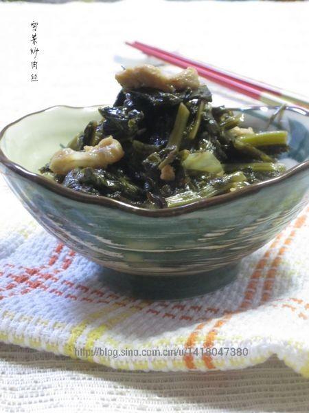 雪菜炒肉丝的做法